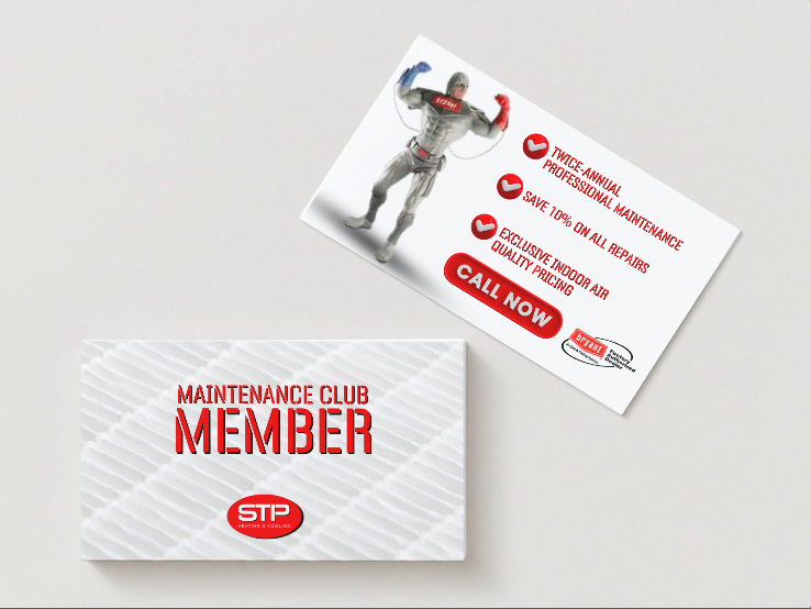 Screen Shot 2025-03-06 at 12.35.00 PM STP Maintenance Membership Club card with Bryant heating and cooling man